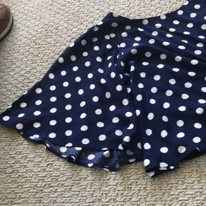Polka dot top and palm jumper